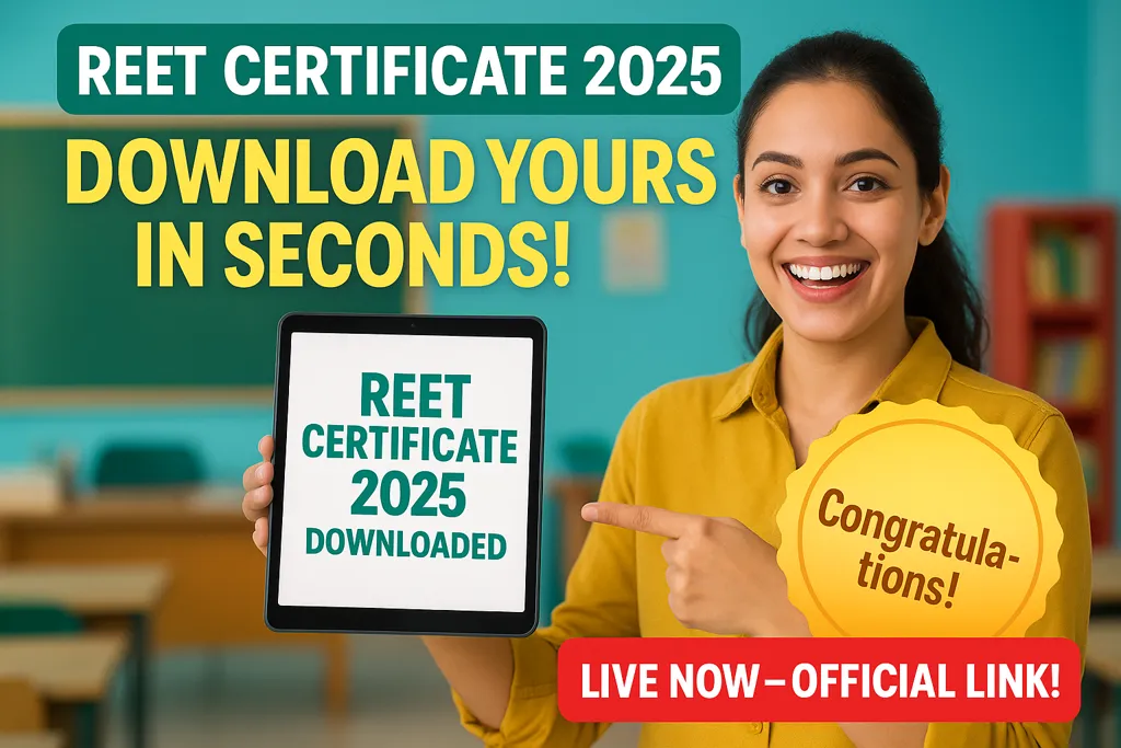 reet certificate 2025 download