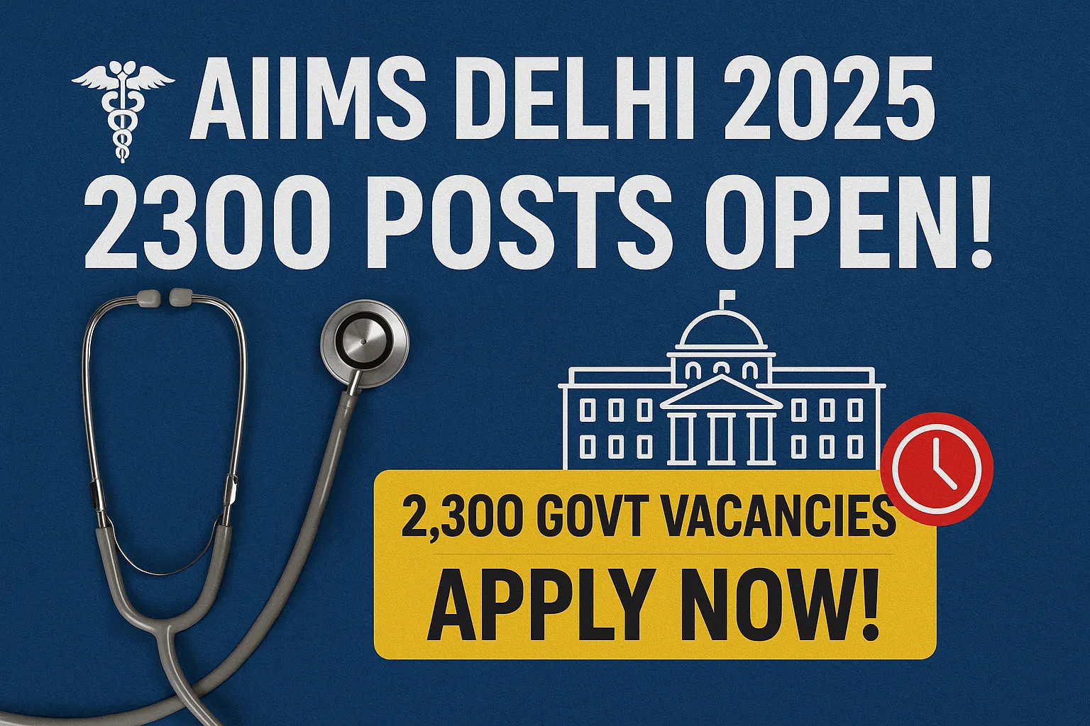 AIIMS Delhi Opens Applications For 2,300 Posts