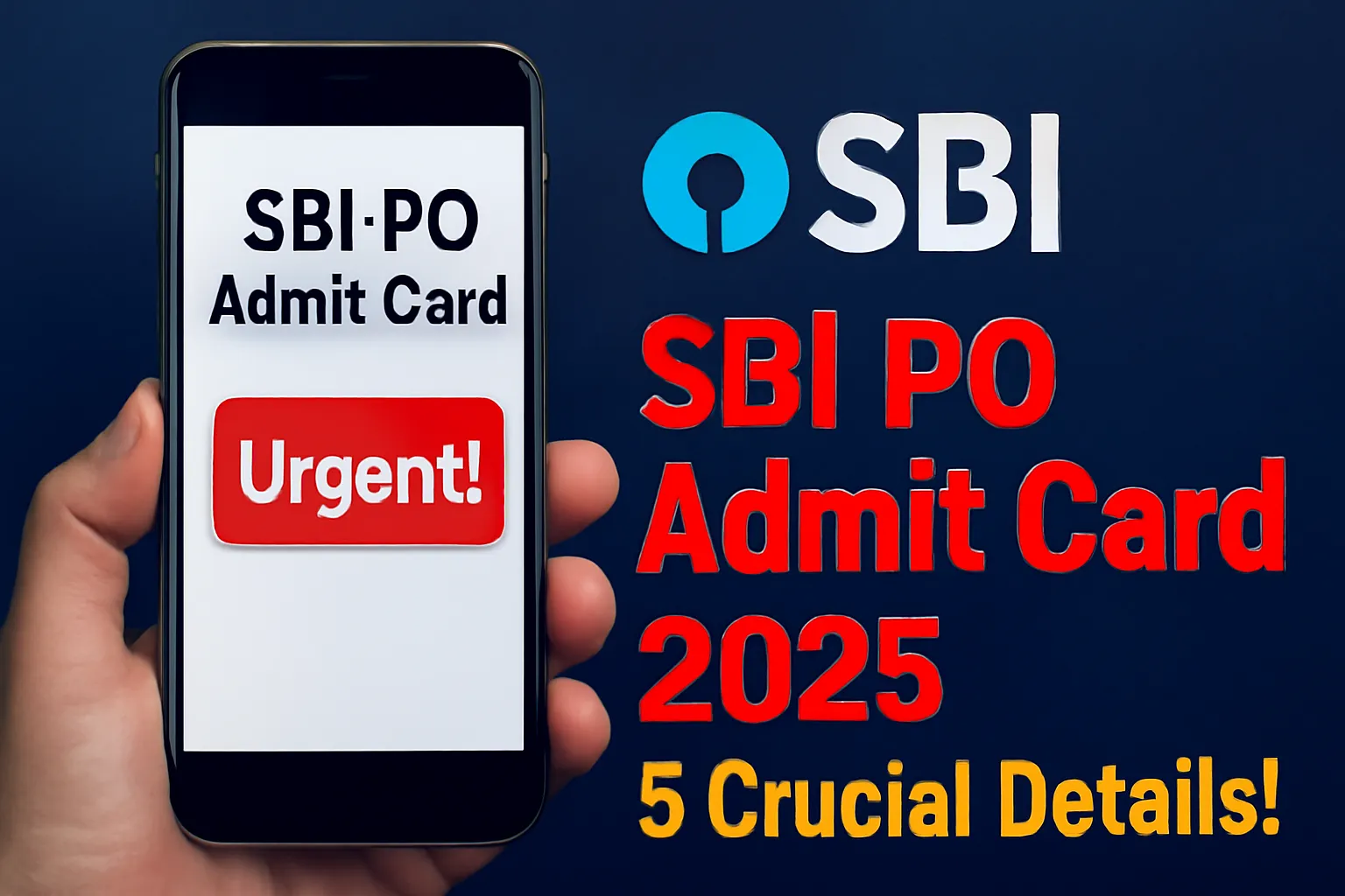 sbi po prelims admit card